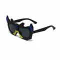 Kids robot anime sunglasses dark grey frame grey lenses cute UV protection sun glasses - CS2212 Dark Grey Frame Full Grey Lenses