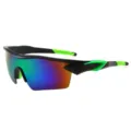 Heren sport fietsen zonnebril met kleurrijke lenzen zwart groen buiten uv bescherming - Zand Zwart Frame Groen Been Groene Coating