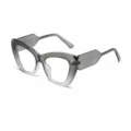 Occhiali Occhio di Gatto Oversize Sfumato Trasparente Grigio Rosa Montatura Ottica Moda - Sopra Grigio Sotto Rosa Trasparente