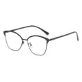 Zwarte kattenoog blauwlichtfilter bril dames slanke montuur optische brillen variant - Zwart Frame