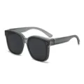 Grijze transparante vierkante zonnebril voor heren en dames, stijlvolle hippe oversize shades. - Grijs montuur JP8802 / PC-lens