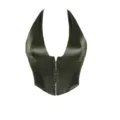 XS / Neckholder Fischgräten Oberteil (8571) / Grün