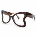 Stylish butterfly frame optical glasses trendy anti-blue light clear glasses for women - M6133 Tortoiseshell Frame with Blue Light Blocking Lenses