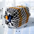 Pet carrier safety net protective mesh cover durable travel crate netting accessory 58cm - Size 4 Box (81x58x58cm) / Sunny Orange