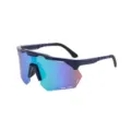 Polarized sports cycling sunglasses with large frame, colorful UV protection outdoor eyewear. - Dark Blue Frame Green Coating