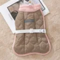 Herbst Winter Haustier Hund gesteppte Weste warme Katzenjacke mit Fleecekragen und Reflektor. - XS / Grün