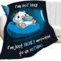 Flannel cute hamster printed throw blanket soft cozy plush blanket for sofa bed gift - 70x100cm