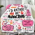 Cozy baking themed fleece blanket with cute cupcake print for home warmth and gift - Baking Theme Style 1 / 70×100cm