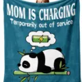 Cozy Mom is Charging panda print plush fleece blanket soft relaxing gift for mothers home - Style 3 / 75*100cm