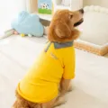 Golden Retriever dog polo sweatshirt autumn warm pet clothes large dog apparel clothing yellow - 5XL / Yellow Polo Collar Sweatshirt