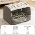 Cuccia Letto Cane Gatto Calda Spessa Pied-de-Poule Taglie da S a XXXL per Animali - S: 35x30x30cm / Grigio Jas Pied-de-poule