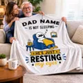 Cozy father day fleece blanket gift with funny graphic print, soft throw for dad home. - Style 6