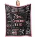 Custom fleece blanket for grandma with heartwarming text print, cozy gift for women. - 6