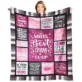 Cozy flannel fleece blanket with sweet granny quotes, a perfect gift for grandmother. - 9