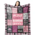 Flannel blanket grandma gift custom printed throw blanket warm soft cozy home nap blanket - 12