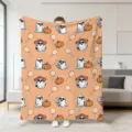 Halloween Geist Kürbis Print Plüschdecke, gemütliche weiche Kuscheldecke für Sofa Heimdekor. - 16 / 70x100