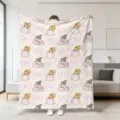 Halloween süßer Geist Kürbis Totenkopf und rosa Schleife Plüsch Sofa Kuscheldecke - 17 / 70x100