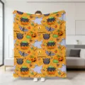 Halloween Pluesch Decke Kuerbis Geist Muster Gemuetliche Kuscheldecke Sofa Wohnzimmer - 29 / 70x100
