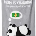 Gezellige pluche deken Mom is charging met schattige panda, perfect cadeautje voor de moeder. - Stijl 10