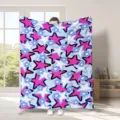 Coperta in flanella con stampa cielo stellato morbida e accogliente per divano e camera - Modello 5