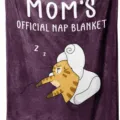 Gezellige dutjes deken voor moeder met schattige kattenprint, zacht flanel materiaal, mooi cadeau. - Stijl 21