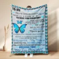 Personalized mother day flannel blanket soft warm nap throw blanket for family gift - Style 2