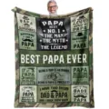Bellissima Coperta in Flanella Personalizzata Papà Regalo Festa del Papà Morbida - 2 / 75x100cm