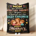Mother's Day flannel blanket for mom, cozy nap blanket with funny quote and cute print. - 70×100cm / Style 13
