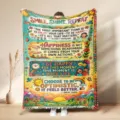 Cozy fleece throw blanket with inspiring motivational quotes and vibrant floral art designs. - 70×100cm / Style 15