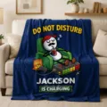 Cozy gift throw blanket featuring funny gaming quote design, soft fleece blanket for dad. - Style 4