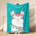 Simpatica coperta in flanella con alpaca cartone animato morbida calda per ufficio letto - Stile 13