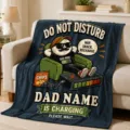 Cozy flannel throw blanket featuring funny dad design, perfect Father's Day gift for men. - Style 5