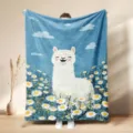 Niedliche Alpaka Flanell Decke Blaue Gänseblümchen Weiche Kuscheldecke Büro Wohnzimmer - 70x100cm / Stil 7