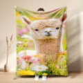 Morbida coperta in flanella con alpaca carino per riposo in ufficio e comodo letto di casa. - Stile 16