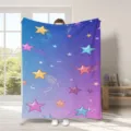 Morbida Coperta Di Flanella Con Cielo Stellato E Comete Colorate Per Divano E Letto - Stile 14
