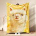 Morbida coperta in flanella alpaca con stampa limone giallo, plaid caldo per ufficio e casa. - modello 2
