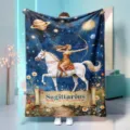 Sagittarius fleece blanket with celestial star map and archer design for cozy home decor. - 70x100cm 230gsm / Sagittarius