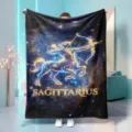 Sagittarius Constellation Flannel Blanket Starry Sky Astronomy Pattern Nap Throw Cozy - 70x100cm 230gsm / Sagittarius