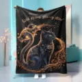 Aquarius zodiac constellation flannel blanket black gold star celestial throw blanket for home - 70x100cm 230gsm / Aquarius (1)