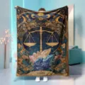 Libra zodiac flannel blanket celestial star constellation nap throw blanket for home decor. - 70x100cm 230gsm / Libra