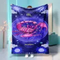 Zodiac Scorpio Flannel Blanket Astronomical Starry Constellation Nap Throw Rug Tapestry - 70x100cm 230gsm / Scorpio (1)