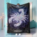 Scorpio constellation flannel blanket, cozy star sky pattern throw for bedroom nap and home decor. - 70x100cm 230gsm / Scorpio