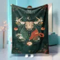 Taurus Constellation Flanel Blanket Starry Sky Bull Pattern Soft Warm Home Nap Blanket - 70x100cm 230gsm / Taurus