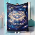 Cancer Constellation Flannel Blanket Galaxy Starry Night Soft Nap Blanket for Home Decor - 70x100cm 230gsm / Cancer (2)