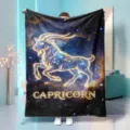 Capricorn Constellation Flannel Blanket Starry Sky Galaxy Soft Warm Throw Blanket - 70x100cm 230gsm / Capricorn