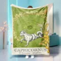 Capricornus zodiac flannel blanket astrological star constellation soft throw for home decor - 70x100cm 230gsm / Capricorn