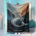 Capricorn Zodiac Constellation Flannel Blanket Soft Astronomy Starry Warm Bed Throw - 70x100cm 230gsm / Capricorn