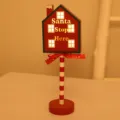 Kerst houten straatbord LED licht tafeldecoratie feestelijke venster display - Huis