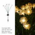 Luce solare per fiori in fibra ottica impermeabile da giardino decorazione esterna. - Fiore di ciliegio in fibra ottica - 6 teste - luce calda