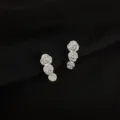 Silver rose flower clip on earrings for women sweet cool style non pierced ears jewelry - Rose Flower